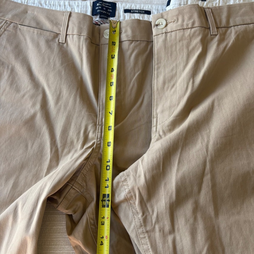 Lot of 2 Ben Sherman Mens 36x34 Straight Fit Stretch Chino Pants Khaki Tan - Picture 8 of 10
